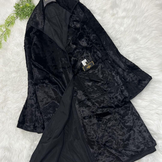 FENDI 2way Reversible Coat FF Asian fit XL 42 US size L Black Authentic