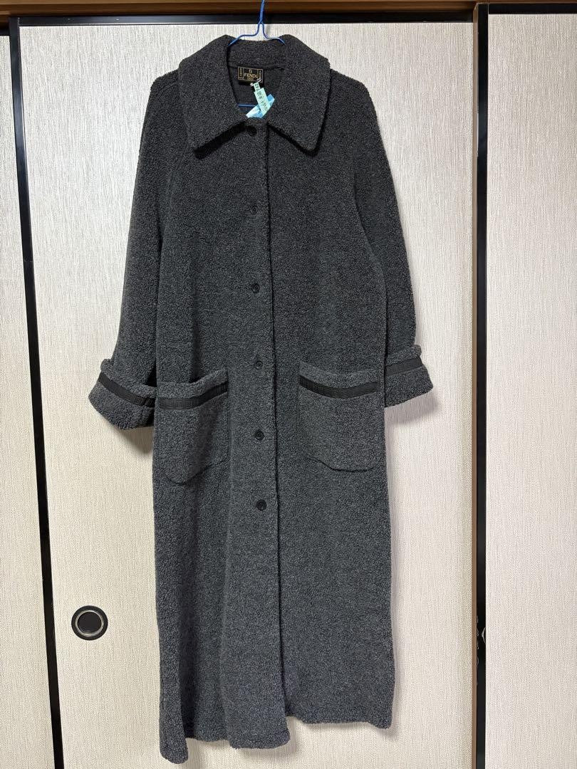 FENDI Long Coat FF Asian fit XL 42 US size L Authentic