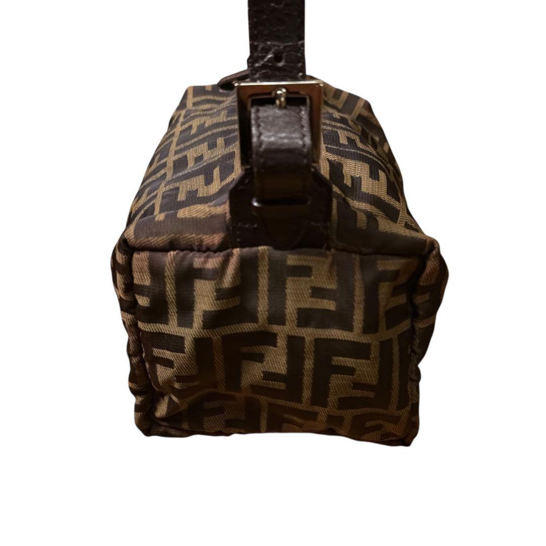 FENDI Accessory Pouch Shoulder Bag FF Zucca Nylon Canvas Authentic