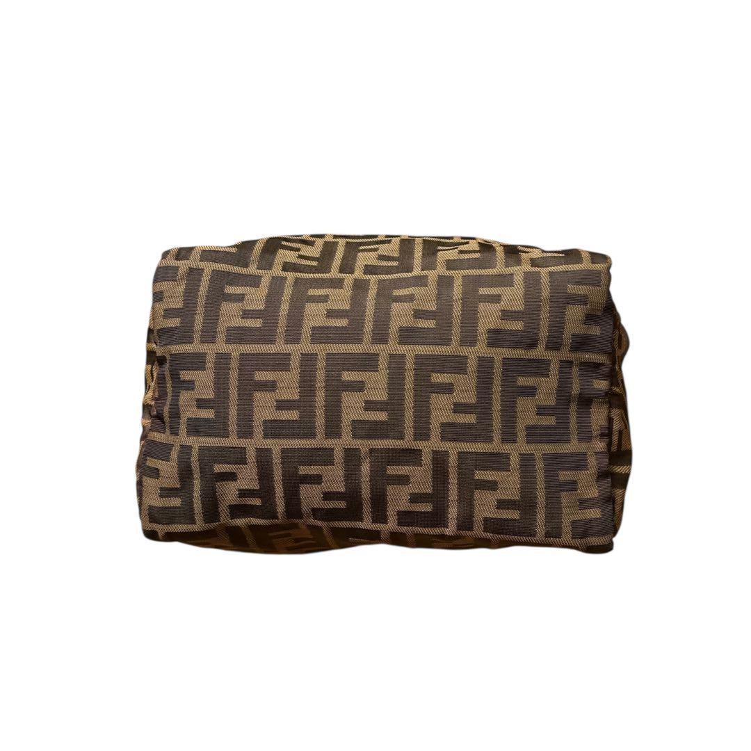 FENDI Accessory Pouch Shoulder Bag FF Zucca Nylon Canvas Authentic