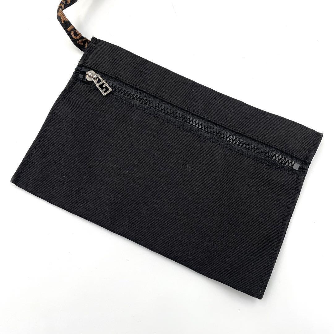 FENDI Mini Boston Bag Hand Tote Purse 2way Logo Black Brown Authentic