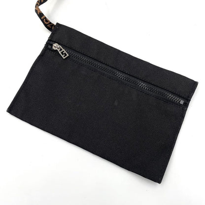FENDI Mini Boston Bag Hand Tote Purse 2way Logo Black Brown Authentic