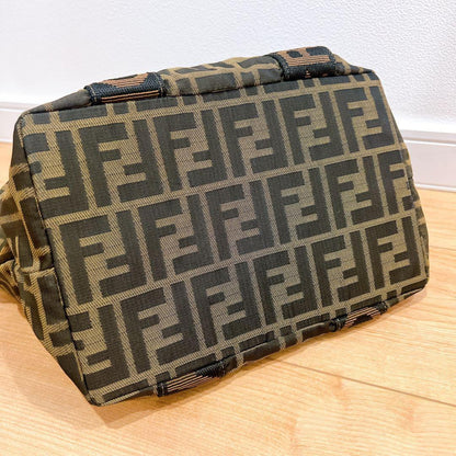 FENDI Mini Hand Bag Tote Purse Lunch bag FF Zucca Authentic