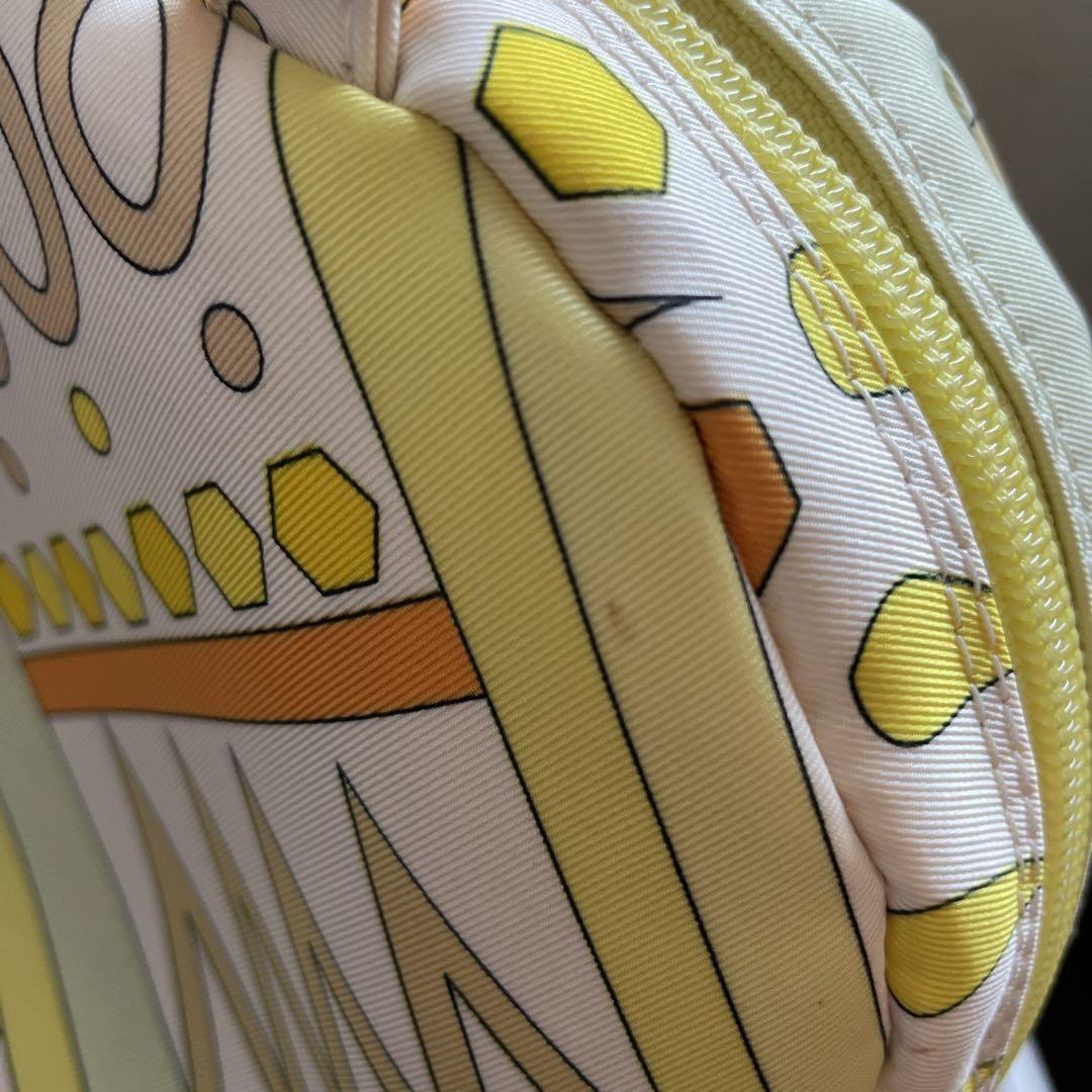 EMILIO PUCCI Hand Bag Tote Purse Yellow Multicolor Authentic