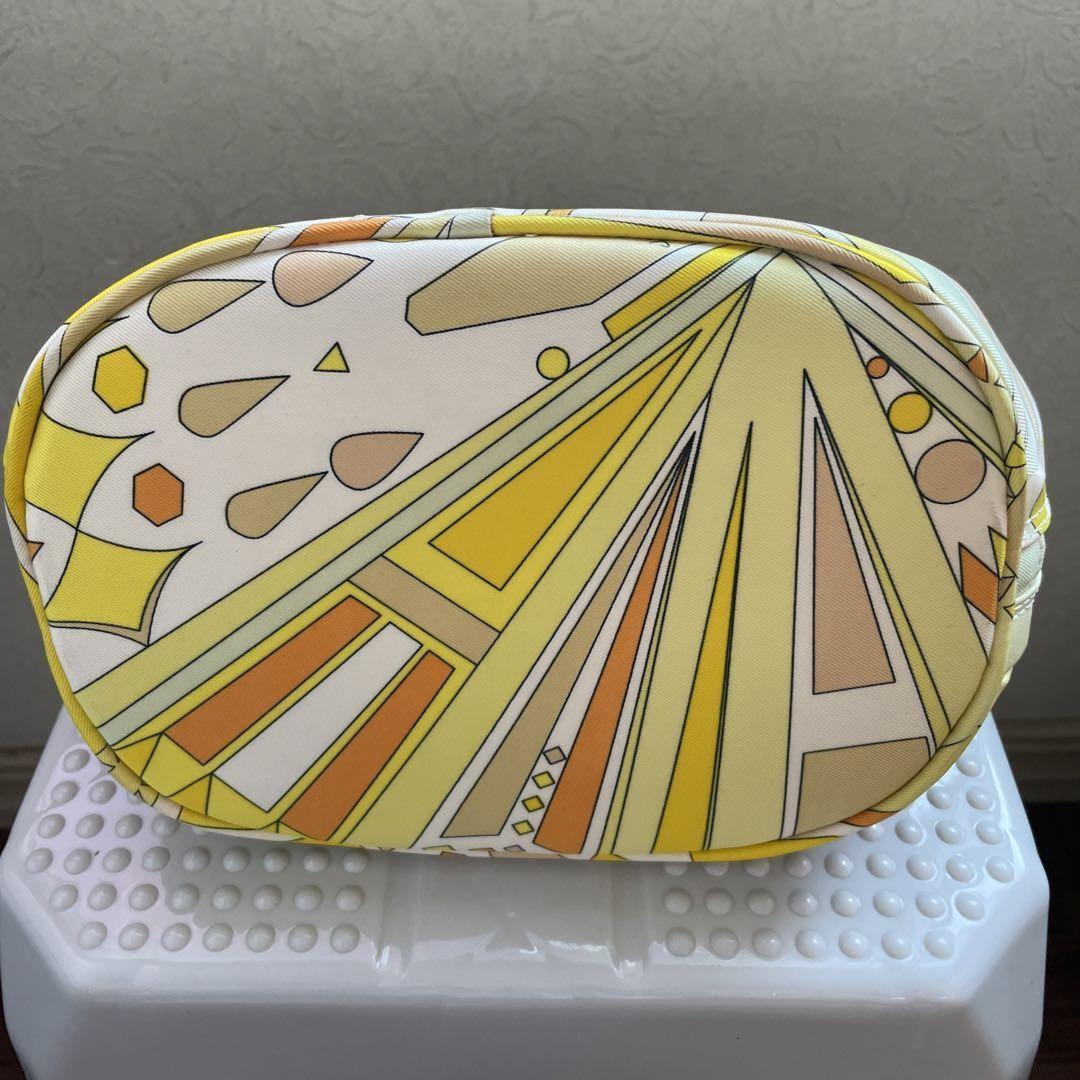 EMILIO PUCCI Hand Bag Tote Purse Yellow Multicolor Authentic