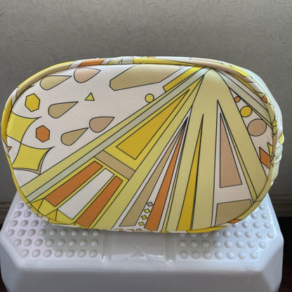 EMILIO PUCCI Hand Bag Tote Purse Yellow Multicolor Authentic