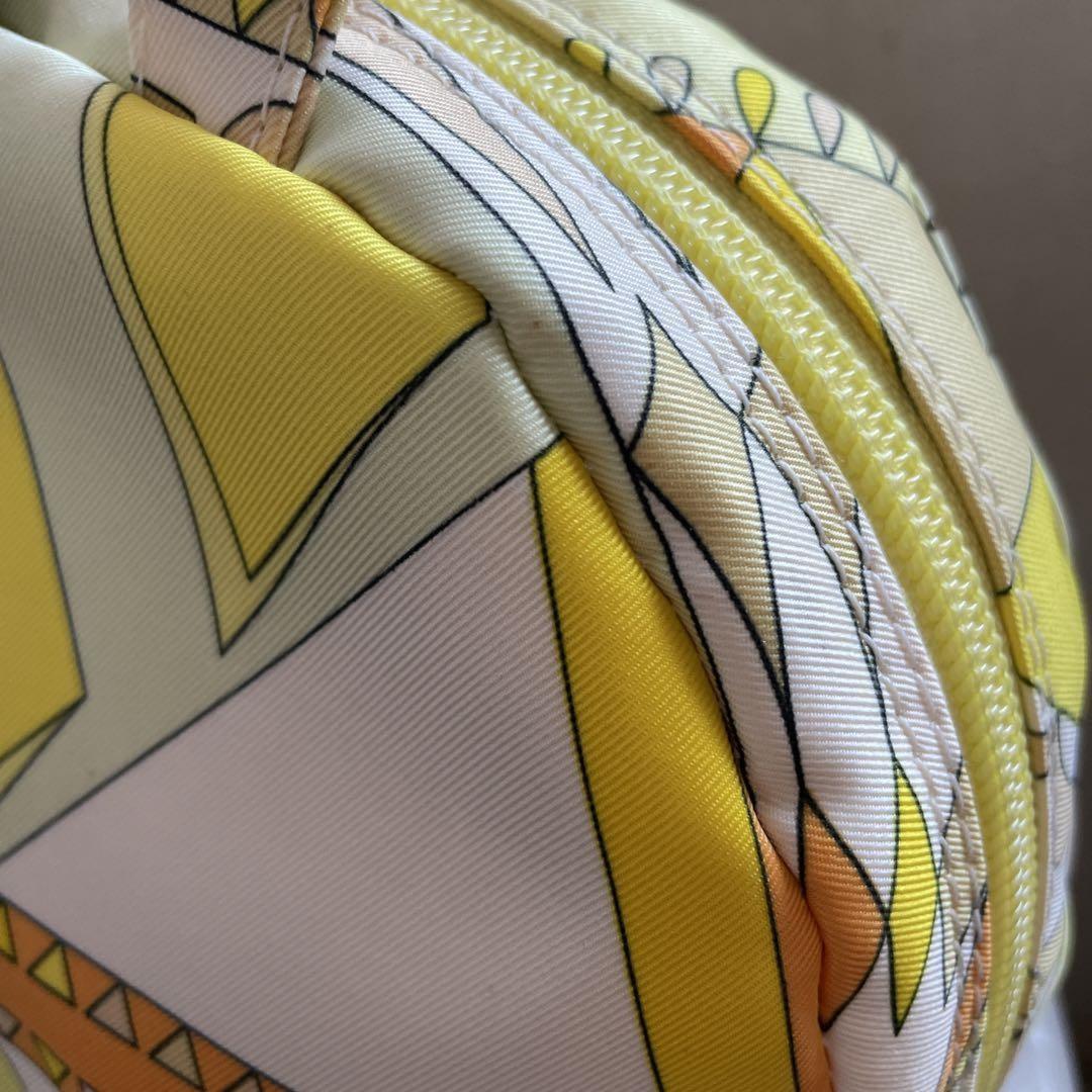EMILIO PUCCI Hand Bag Tote Purse Yellow Multicolor Authentic