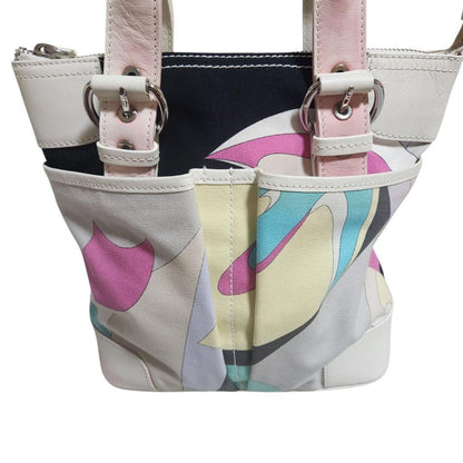 EMILIO PUCCI Hand Bag Tote Purse Multicolor Authentic