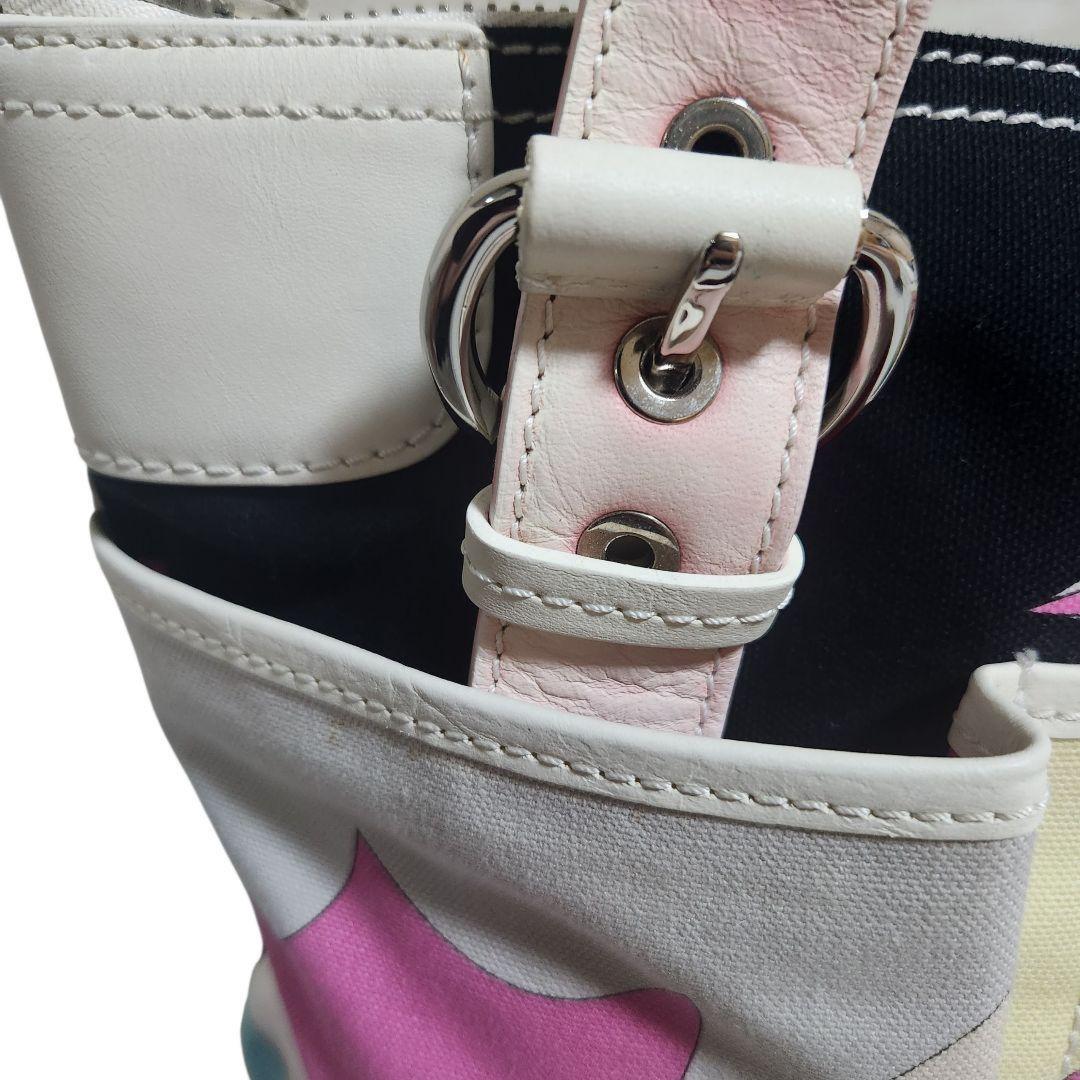 EMILIO PUCCI Hand Bag Tote Purse Multicolor Authentic