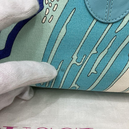 EMILIO PUCCI Hand Bag Tote Purse Canvas Multicolor Authentic
