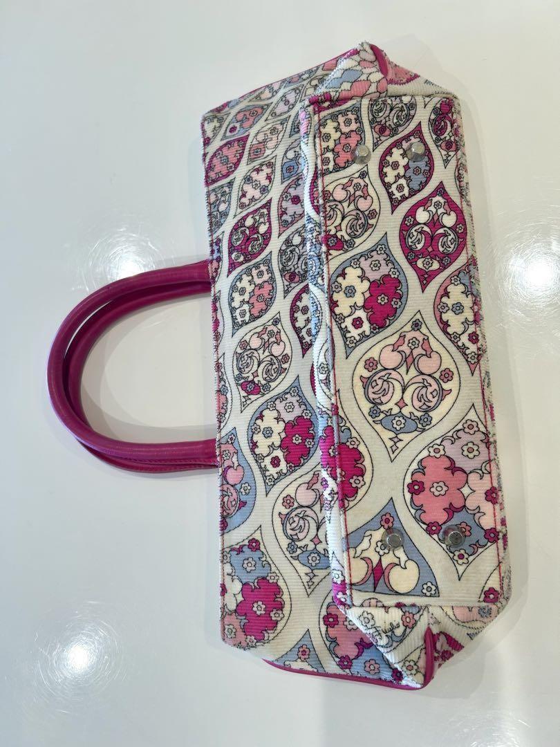 EMILIO PUCCI Hand Bag Tote Purse Pink Multicolor Authentic
