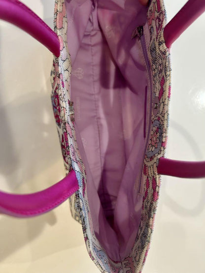 EMILIO PUCCI Hand Bag Tote Purse Pink Multicolor Authentic