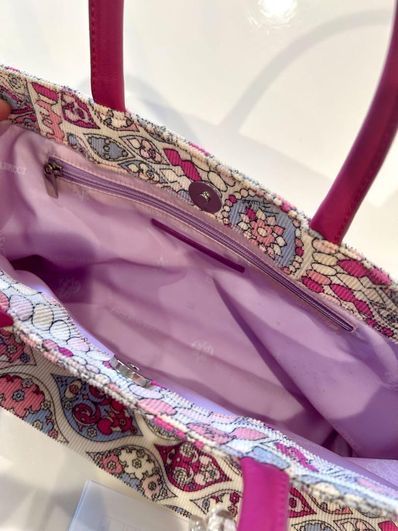 EMILIO PUCCI Hand Bag Tote Purse Pink Multicolor Authentic