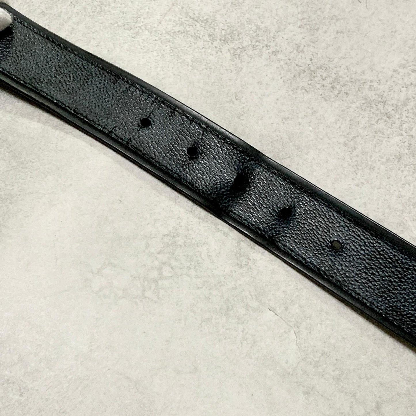 LOUIS VUITTON Damier Graphite Santur Sydney Belt M9708 Black SilverHardware PVC