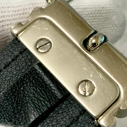 LOUIS VUITTON Damier Graphite Santur Sydney Belt M9708 Black SilverHardware PVC