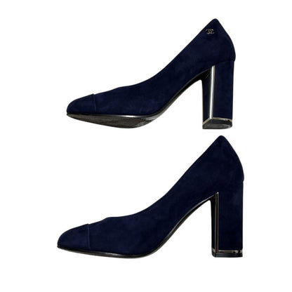 CHANEL Shoes Pumps Heel Cocomark EU 35.5 US 5.5 Authentic