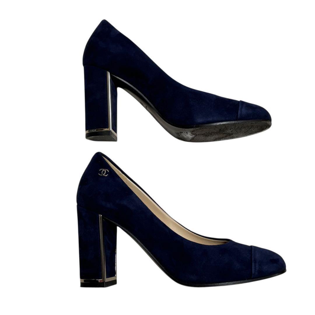CHANEL Shoes Pumps Heel Cocomark EU 35.5 US 5.5 Authentic