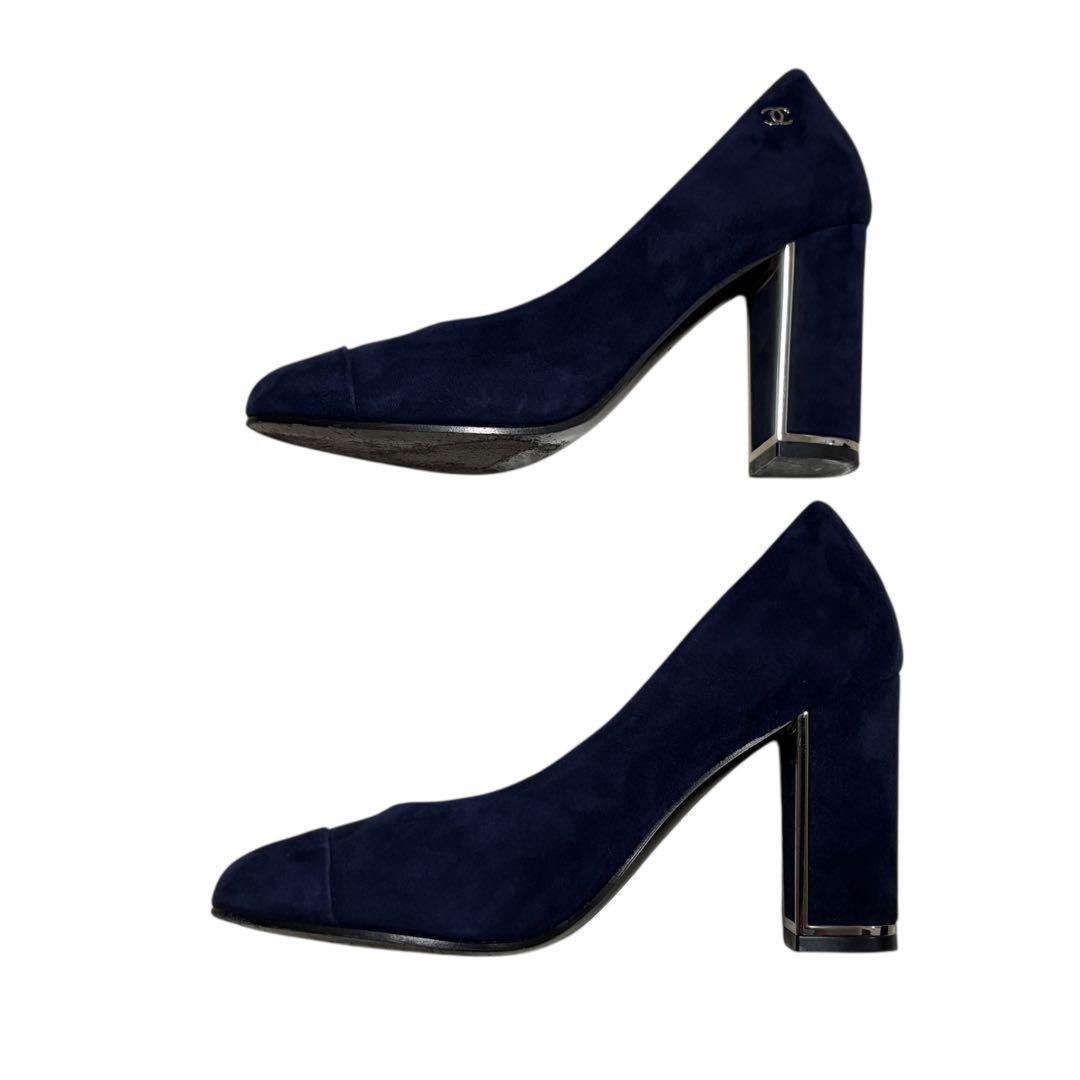 CHANEL Shoes Pumps Heel Cocomark EU 35.5 US 5.5 Authentic