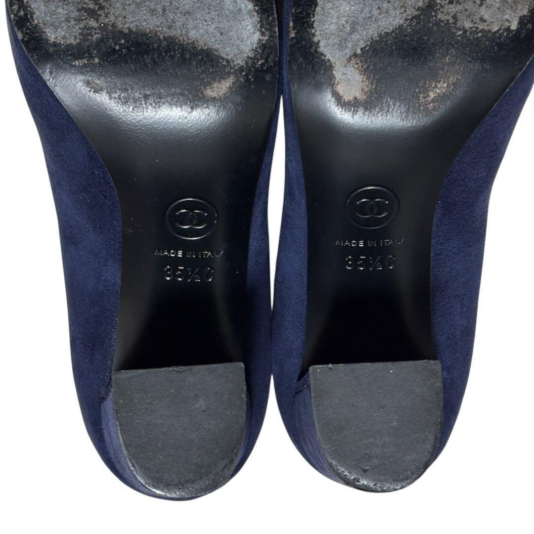 CHANEL Shoes Pumps Heel Cocomark EU 35.5 US 5.5 Authentic