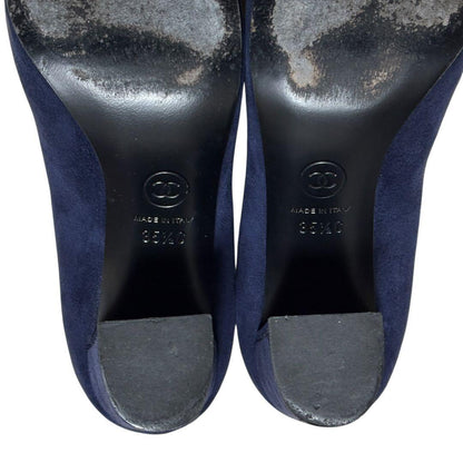 CHANEL Shoes Pumps Heel Cocomark EU 35.5 US 5.5 Authentic