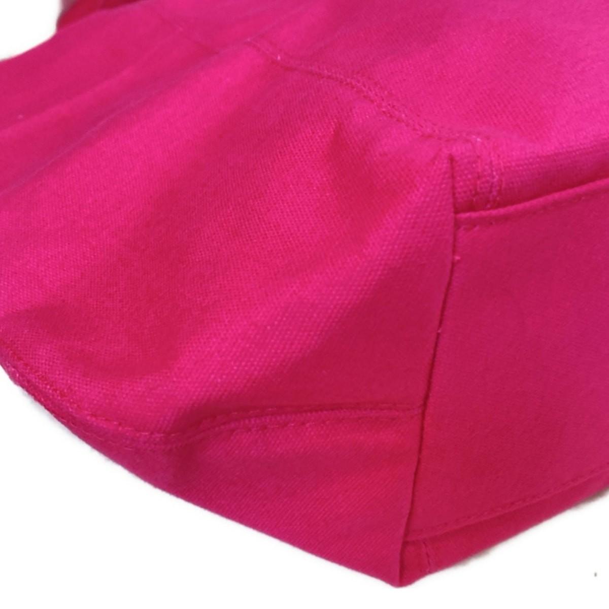 Saint Laurent PARFUMS Hand Bag Tote Purse YSL Cassandra Canvas Pink Orange Auth