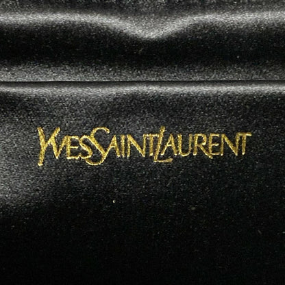Saint Laurent rivegauche Clutch Bag Second Bag Leather Navy Authentic