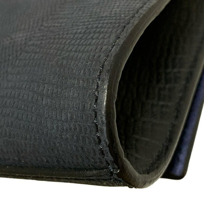 Saint Laurent rivegauche Clutch Bag Second Bag Leather Navy Authentic