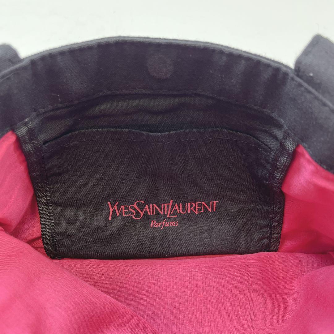 Saint Laurent Hand Bag Tote Purse YSL Cassandra Ribbon Black Authentic