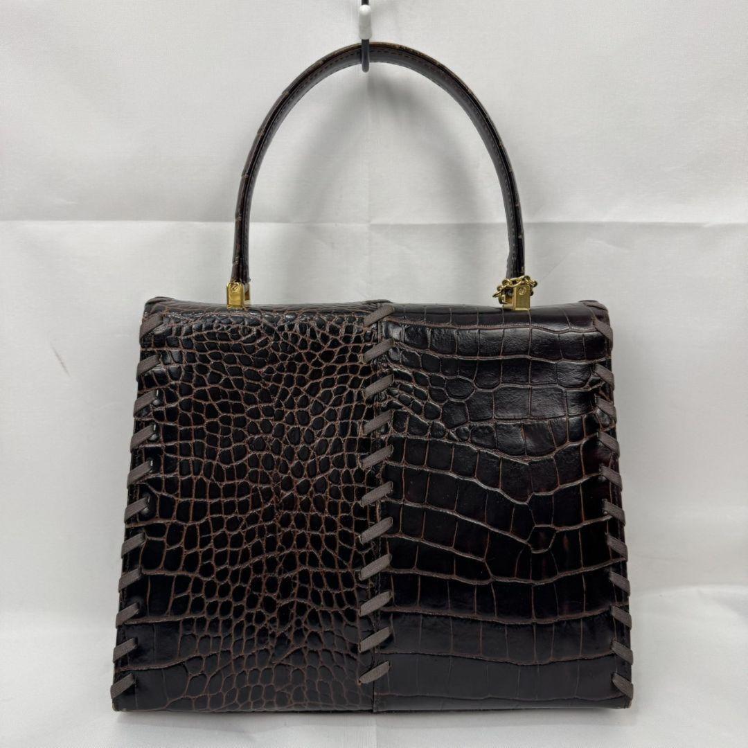 Saint Laurent Hand Bag Tote Purse Brown Authentic