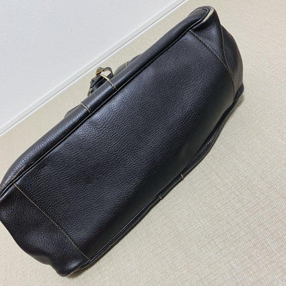 Saint Laurent Hand Bag Tote Purse Y Line Leather Brown Authentic