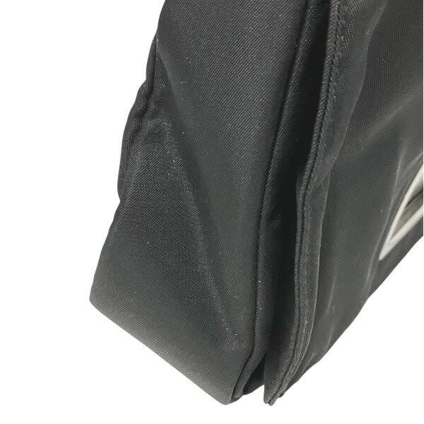 Christian Dior Hand Shoulder Bag Tote Purse Nylon Leather Black Authentic