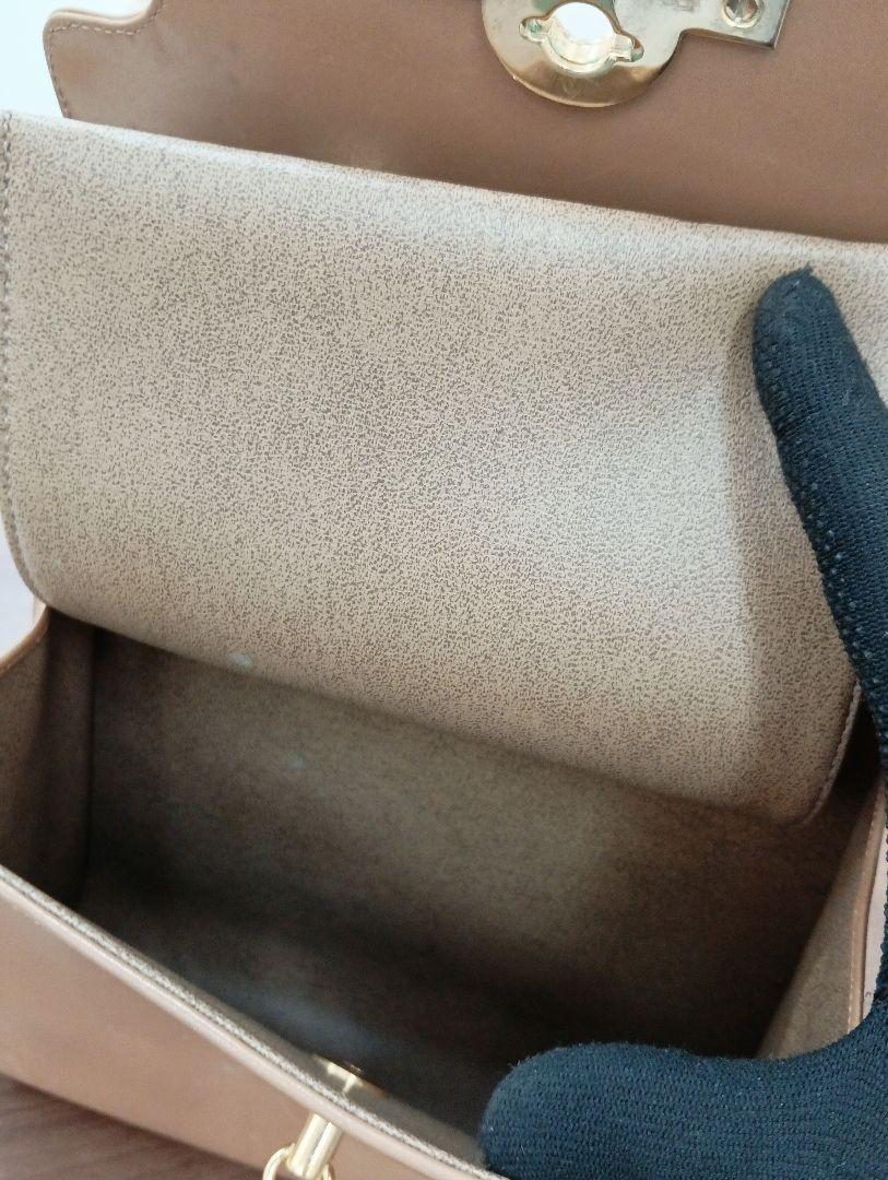 Christian Dior Shoulder Bag Purse 2way Leather Beige Authentic