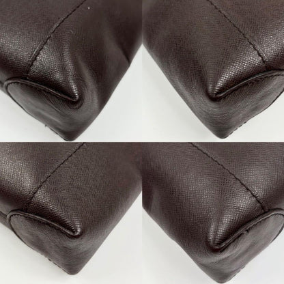 Christian Dior Shoulder Bag Purse CD PVC Leather Brown Authentic