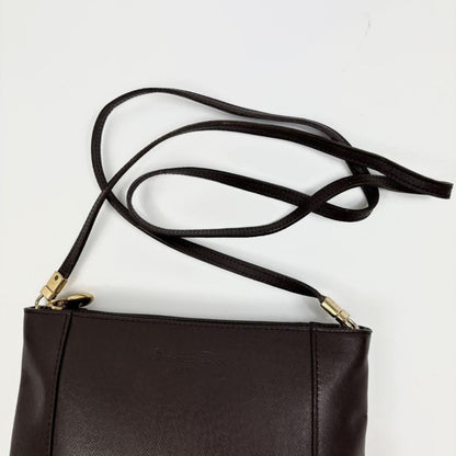 Christian Dior Shoulder Bag Purse CD PVC Leather Brown Authentic