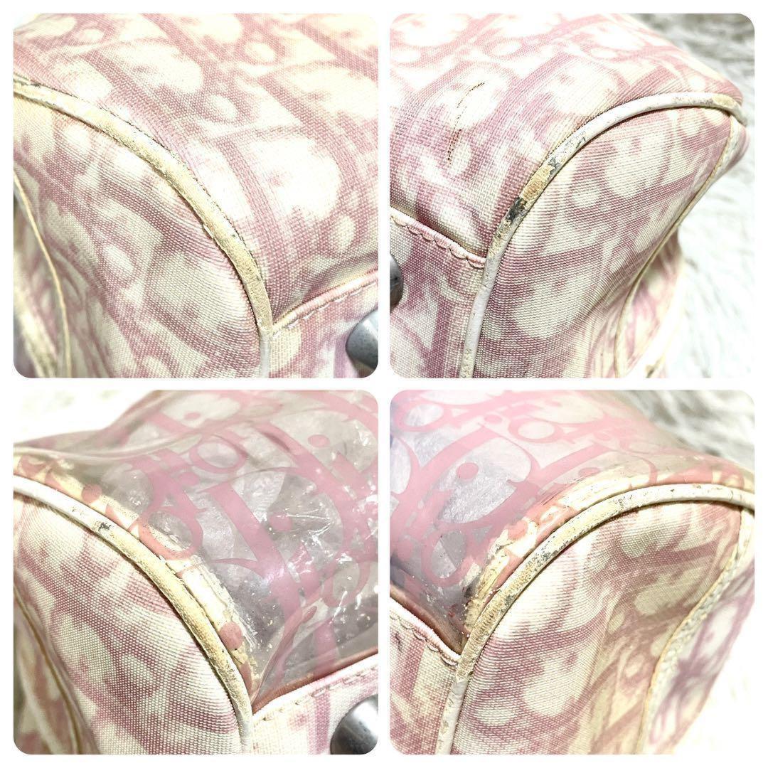 Christian Dior Hand Bag Tote Purse Trotter Pink Authentic