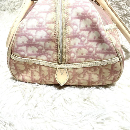 Christian Dior Hand Bag Tote Purse Trotter Pink Authentic