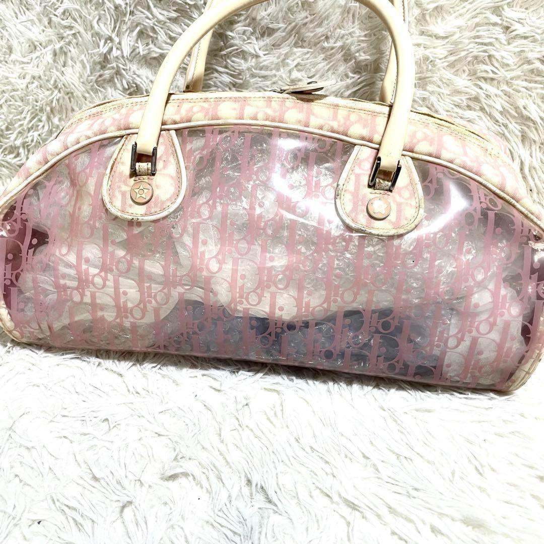 Christian Dior Hand Bag Tote Purse Trotter Pink Authentic