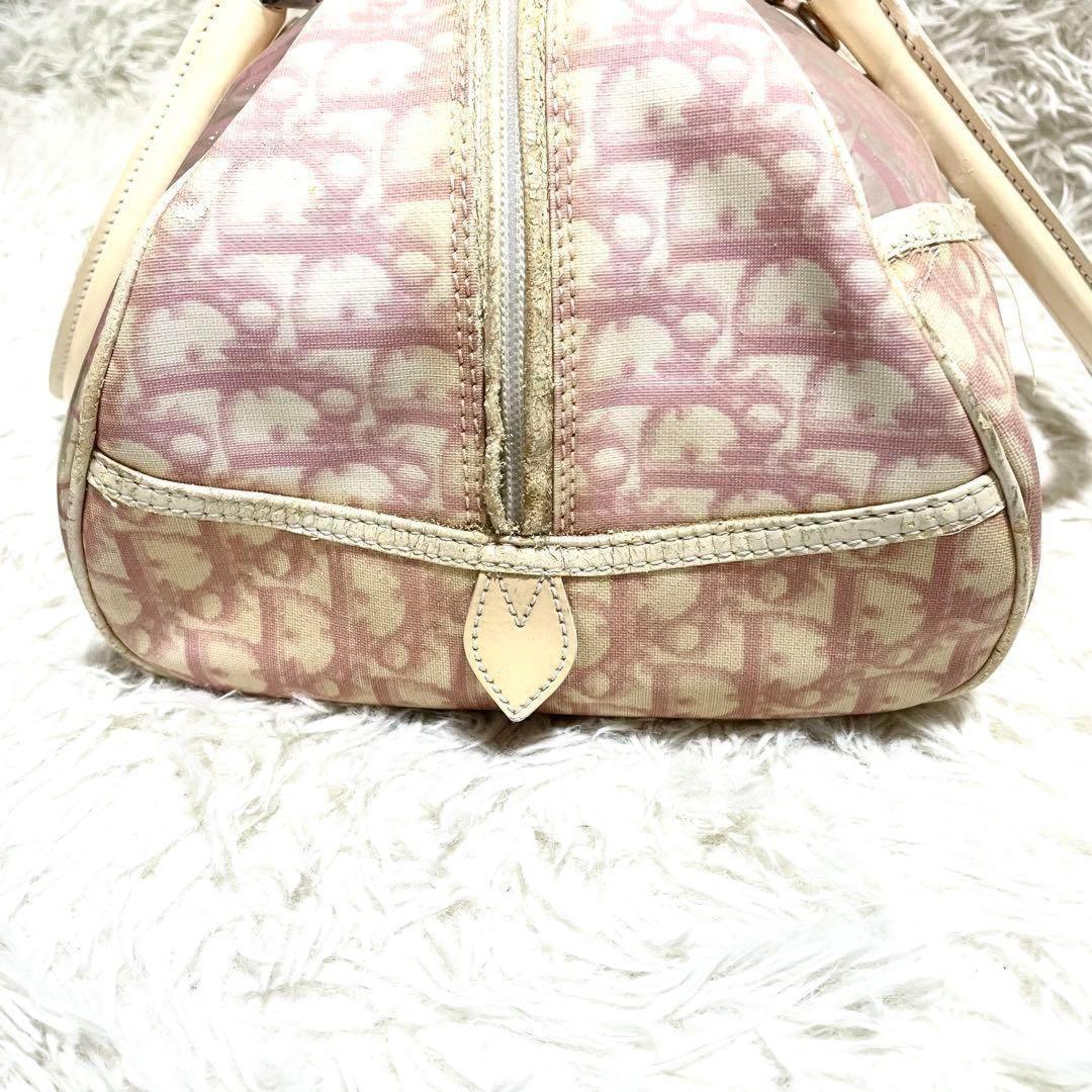 Christian Dior Hand Bag Tote Purse Trotter Pink Authentic