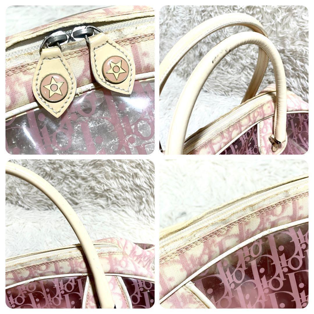 Christian Dior Hand Bag Tote Purse Trotter Pink Authentic