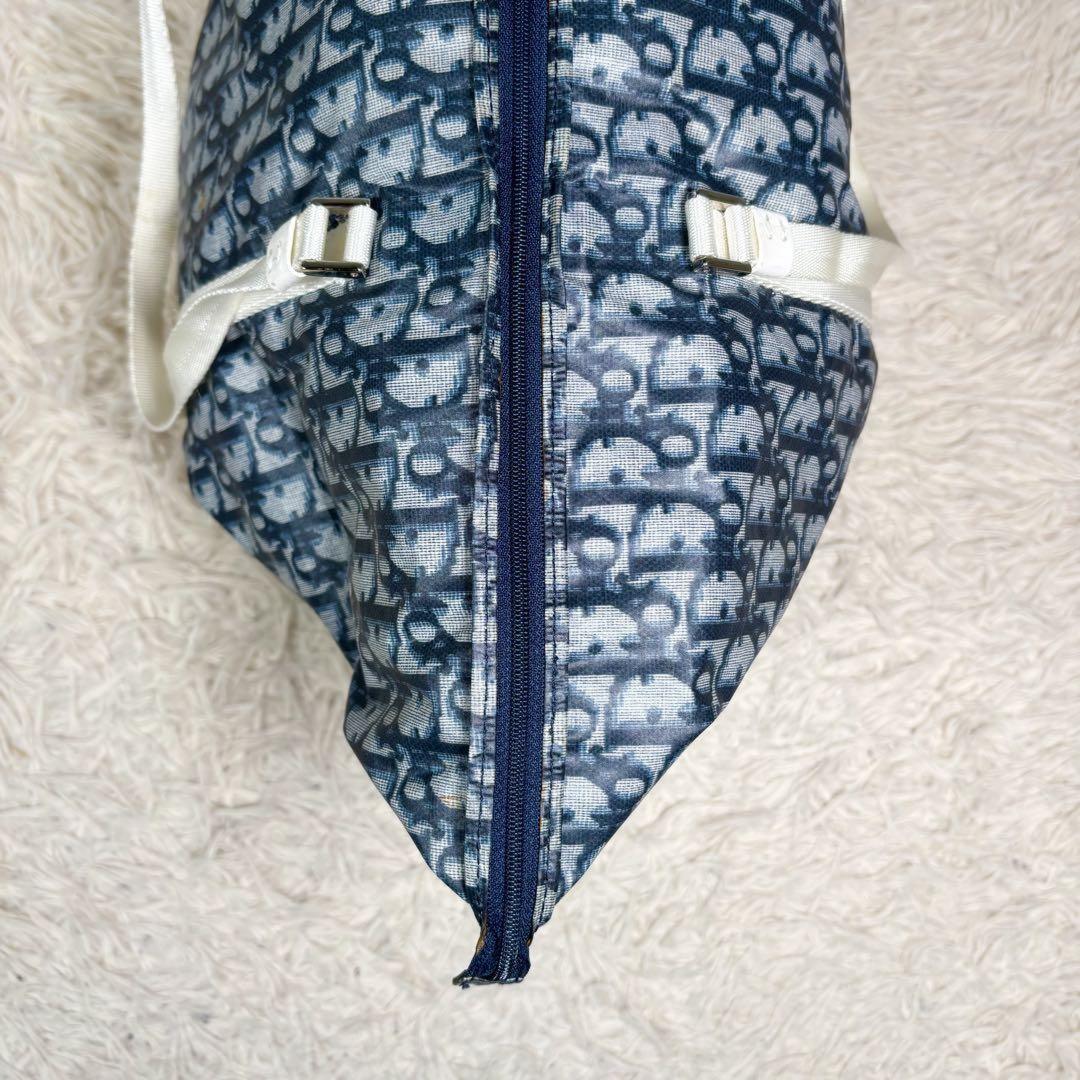 Christian Dior Hand Bag Tote Purse Trotter Nylon Navy Authentic
