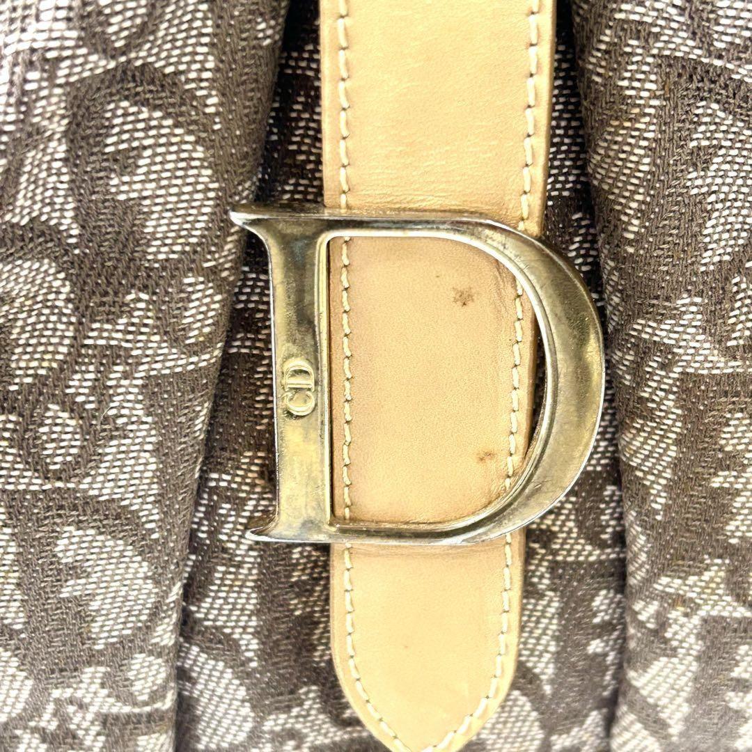 Christian Dior Hand Bag Tote Purse Trotter Canvas Brown Authentic
