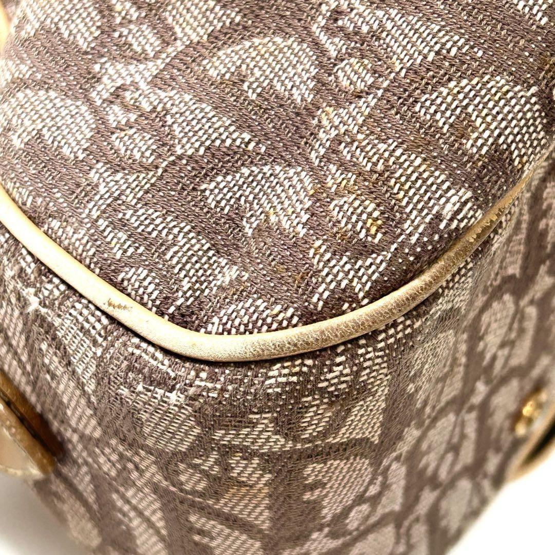 Christian Dior Hand Bag Tote Purse Trotter Canvas Brown Authentic