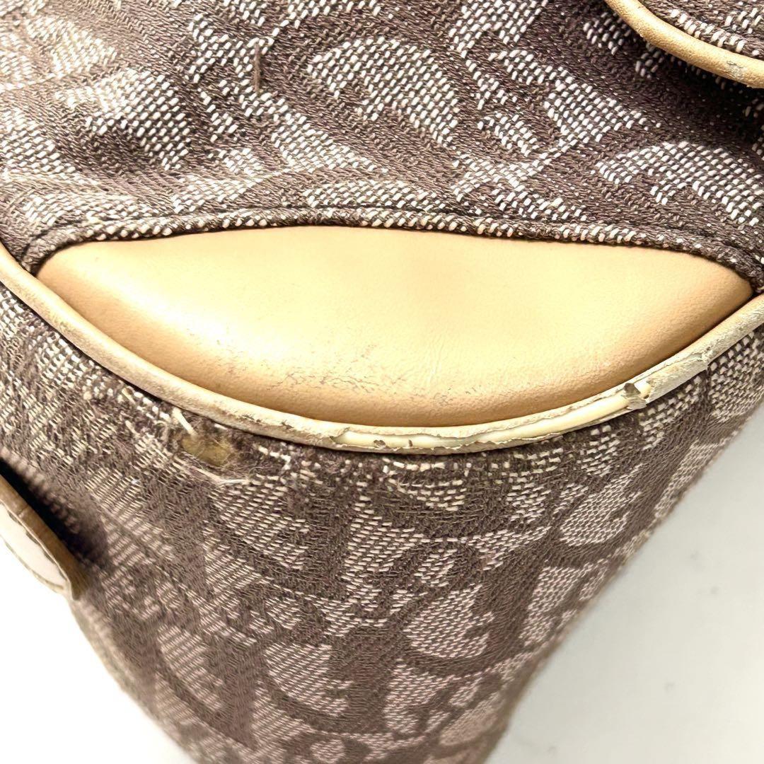 Christian Dior Hand Bag Tote Purse Trotter Canvas Brown Authentic