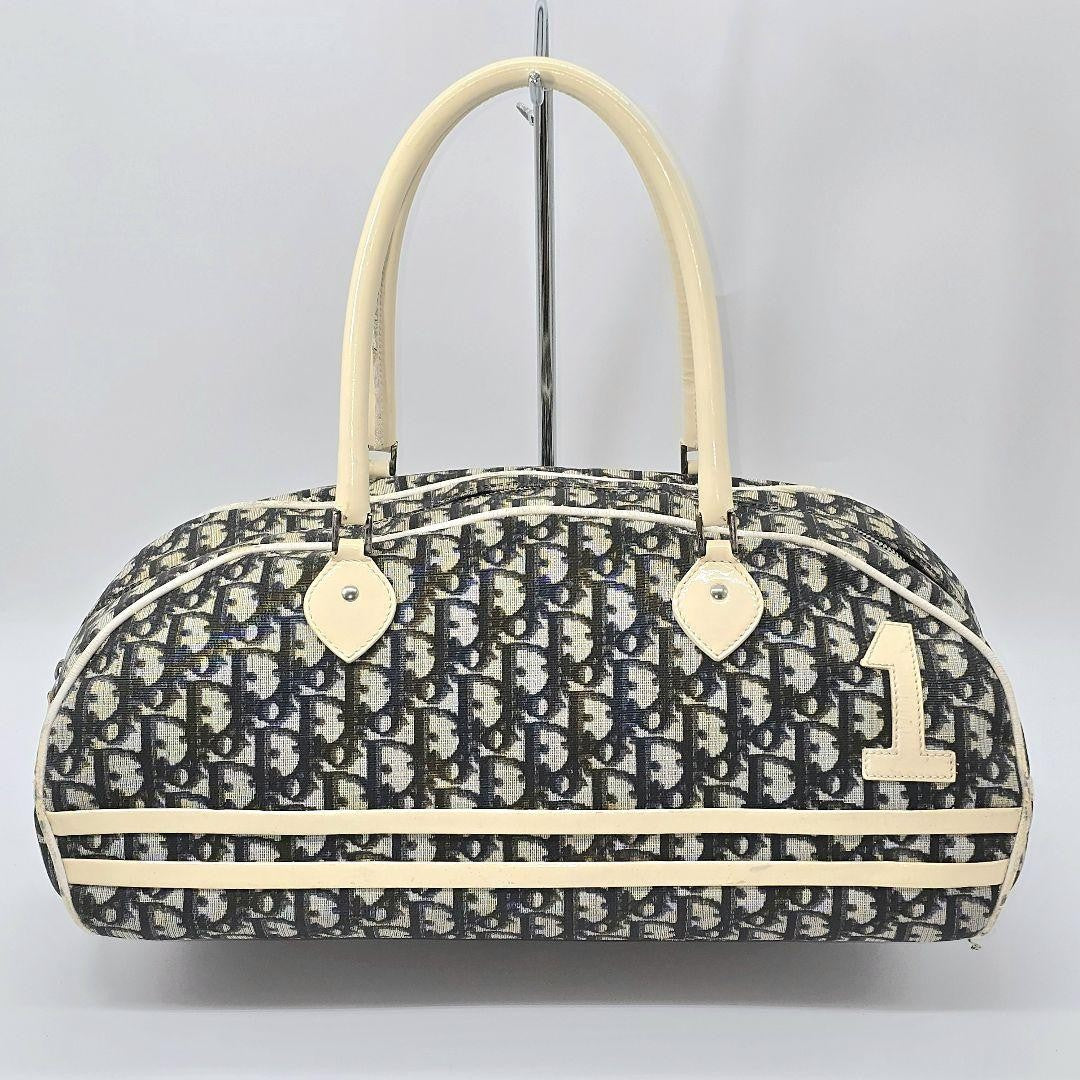Christian Dior Boston Bag Hand Tote Purse Trotter Authentic