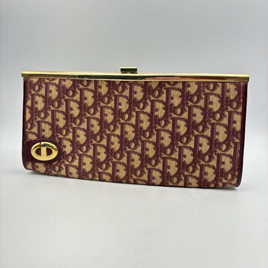 Christian Dior Clutch Bag Second Bag Trotter Red Authentic