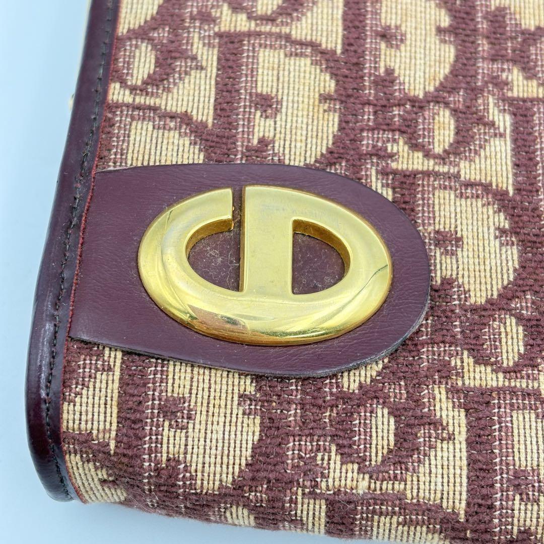 Christian Dior Clutch Bag Second Bag Trotter Red Authentic