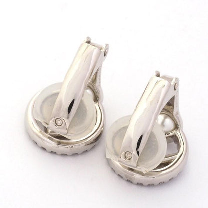 FENDI Earrings F is Rhinestone Women Accessory Authentic