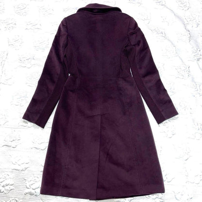 Max Mara SPORTMAX Long Coat Asian fit L 40 US size M Bordeaux Authentic