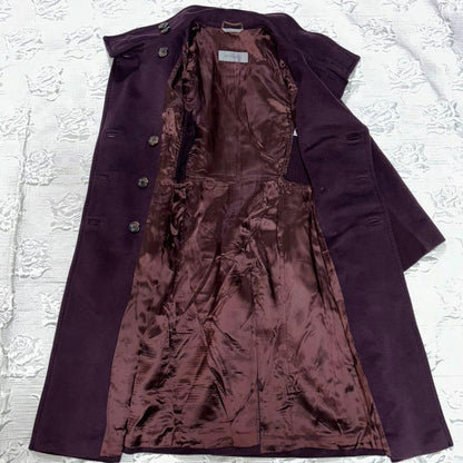 Max Mara SPORTMAX Long Coat Asian fit L 40 US size M Bordeaux Authentic