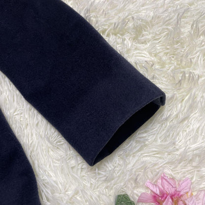 Max Mara Studio Long Coat Asian fit XL 42 US size L Navy Authentic